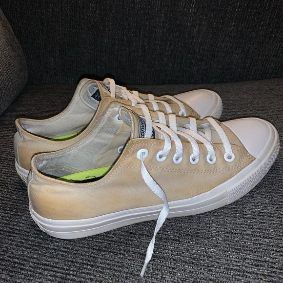 New, Converse Beige and White Sneakers - Picture 2 of 6